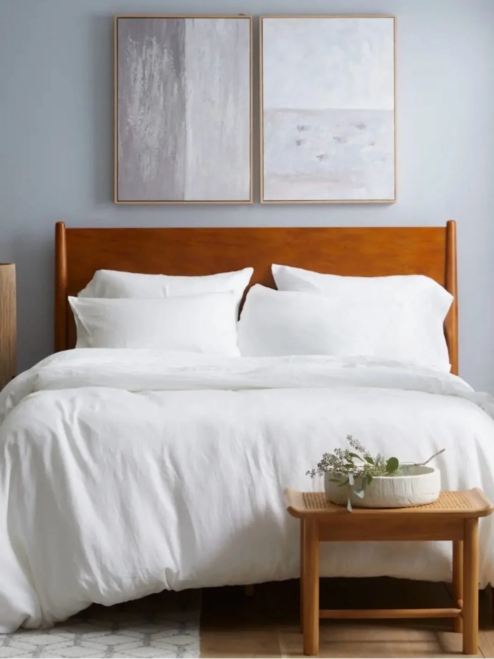 NWOT Quince European Linen 1 Pc Duvet Cover, Full/Queen (White)